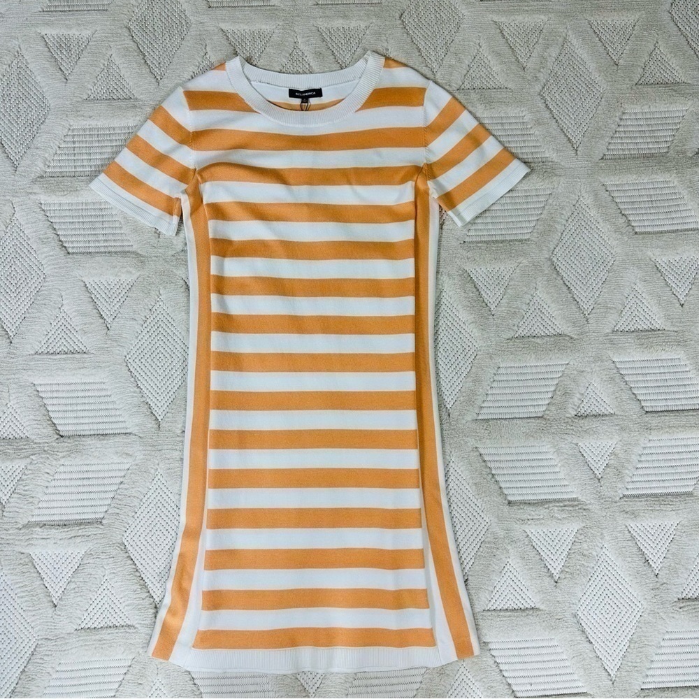 525 America Textured Stripe Midi Dress Sz S NWT - Picture 4 of 10